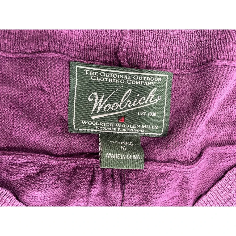 NWT Woolrich Sweater Sz M Cropped summer Lightweight‎ AK38